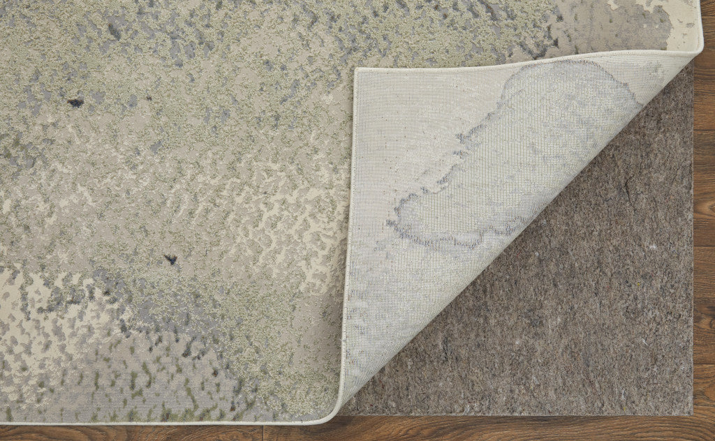 10' X 13' Taupe Brown And Black Abstract Area Rug