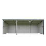 12' x 27' Horse Run-In Shed with Portable Skid Mount and Wide Front Opening for Livestock Shelter, TMG-MSL1227(Previously TMG-MSL2712)