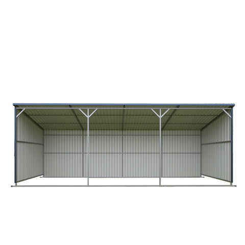 12' x 27' Horse Run-In Shed with Portable Skid Mount and Wide Front Opening for Livestock Shelter, TMG-MSL1227(Previously TMG-MSL2712)