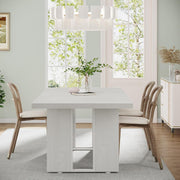 71 Inch Rustic Farmhouse Dining Table For 6 To 8 People