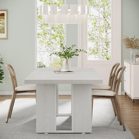 71 Inch Rustic Farmhouse Dining Table For 6 To 8 People