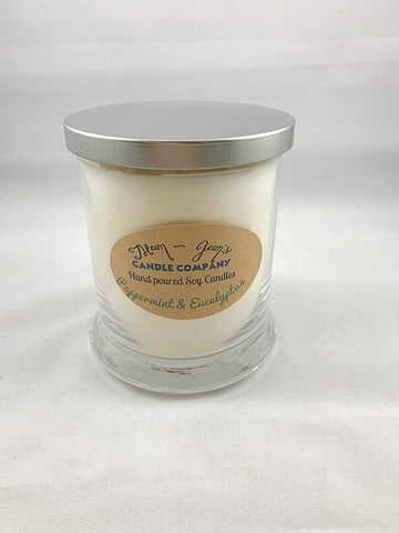 Peppermint & Eucalyptus Soy Candle – Refreshing & Invigorating Scent | Mam Jam’s