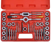 vidaXL Tap and Die Set with Storage Case Metric Rethreading Kit Repair Toolkit