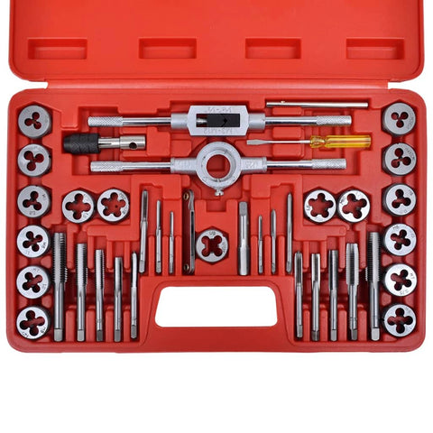 vidaXL Tap and Die Set with Storage Case Metric Rethreading Kit Repair Toolkit