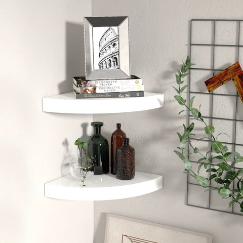 vidaXL Wall Corner Shelf Floating Corner Shelf Wall Mounted Display Shelf