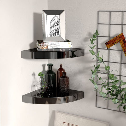 vidaXL Wall Corner Shelf Floating Corner Shelf Wall Mounted Display Shelf