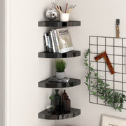 vidaXL Wall Corner Shelf Floating Corner Shelf Wall Mounted Display Shelf