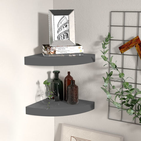vidaXL Wall Corner Shelf Floating Corner Shelf Wall Mounted Display Shelf