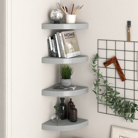 vidaXL Wall Corner Shelf Floating Corner Shelf Wall Mounted Display Shelf