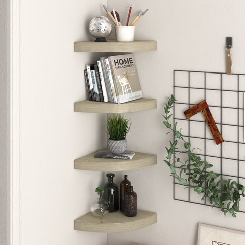 vidaXL Wall Corner Shelf Floating Corner Shelf Wall Mounted Display Shelf