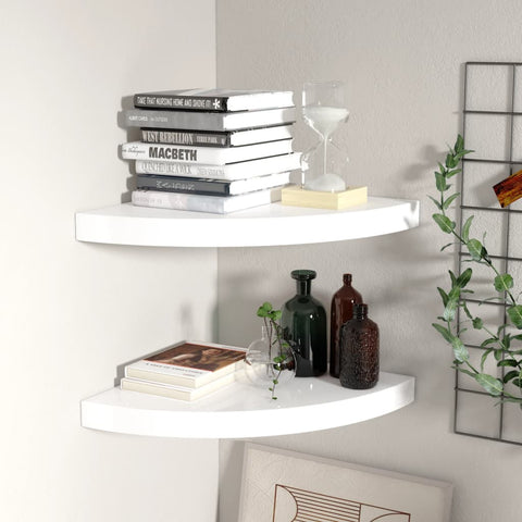 vidaXL Wall Corner Shelf Floating Corner Shelf Wall Mounted Display Shelf
