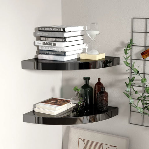 vidaXL Wall Corner Shelf Floating Corner Shelf Wall Mounted Display Shelf