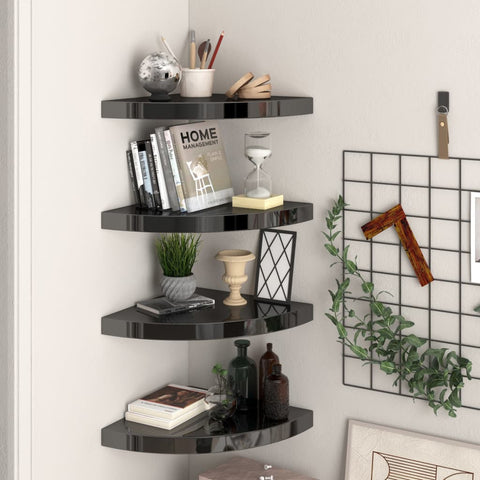 vidaXL Wall Corner Shelf Floating Corner Shelf Wall Mounted Display Shelf