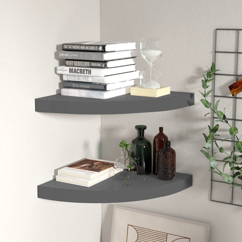 vidaXL Wall Corner Shelf Floating Corner Shelf Wall Mounted Display Shelf