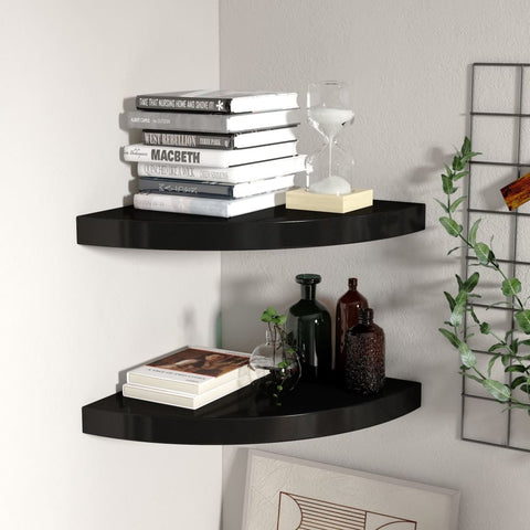 vidaXL Wall Corner Shelf Floating Corner Shelf Wall Mounted Display Shelf