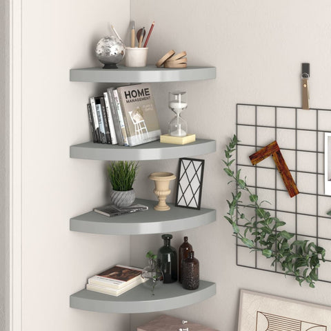 vidaXL Wall Corner Shelf Floating Corner Shelf Wall Mounted Display Shelf