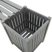 vidaXL Planter Bench Outdoor Garden Wooden Planter Box Bench Solid Wood Acacia