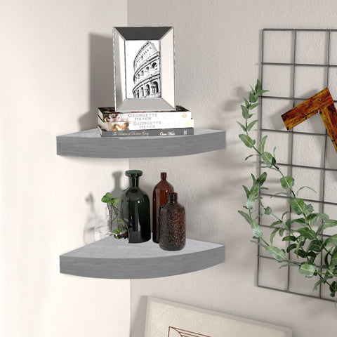vidaXL Wall Corner Shelf Floating Corner Shelf Wall Mounted Display Shelf