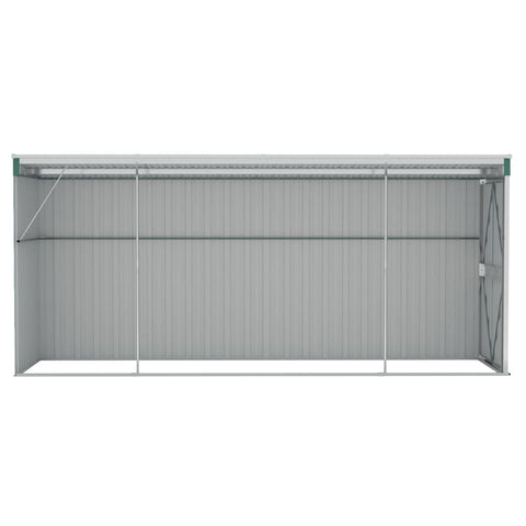 vidaXL Storage Shed Wall-mounted Garden Shed for Backyard Galvanized Steel