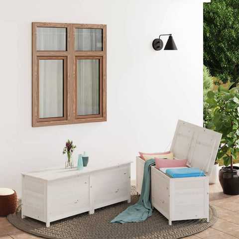 vidaXL Outdoor Storage Deck Box Chest for Patio Cushions Tools Solid Fir Wood