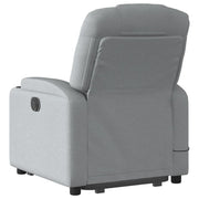 vidaXL Stand up Massage Recliner Chair Light Gray Fabric