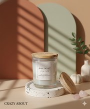 Energy Crystal Candle — Natural Soy Wax, Aromatherapy & Healing Crystals