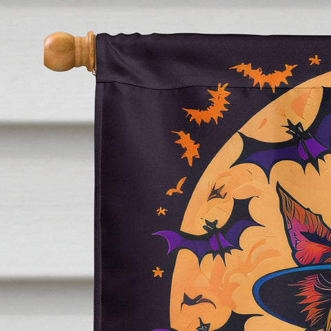 Australian Terrier Witchy Halloween House Flag