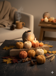 Autumn Pumpkin Candle - Handmade Soy Wax Candle for Cozy Fall Ambiance