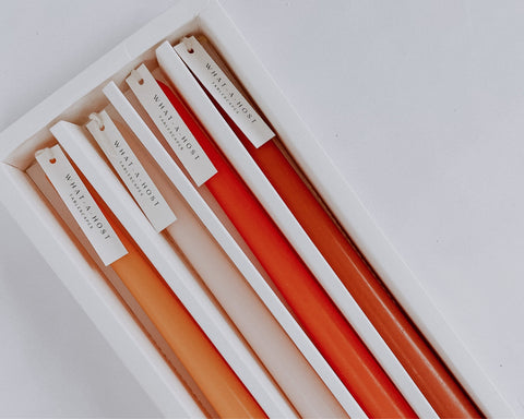 Lea Orange Taper Scented Candles