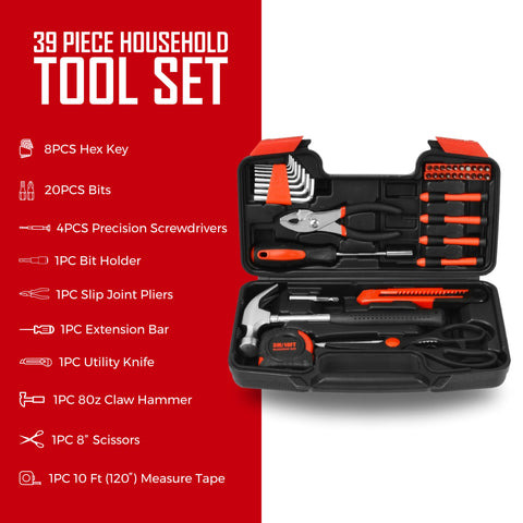 39-Piece Household Tool Kit