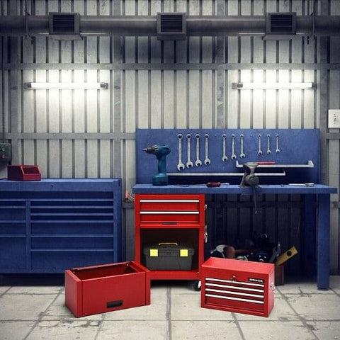 6-Drawer Tool Chest with Heightening Cabinet-Black