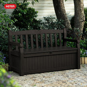 70 Gallon Outdoor Storage Bench Box for Garden Tools