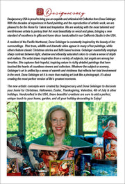 Handcrafted old-fashioned Christmas wood outdoor decor with Santa and snowman by Dona Gelsinger, UV coated and freestanding, 32x21 inches