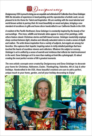 Handcrafted old-fashioned Christmas wood outdoor decor with Santa and snowman by Dona Gelsinger, UV coated and freestanding, 32x21 inches