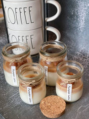 Coffee Candle in Glass Jar - Soy Wax Candle for Coffee Lovers with Lid