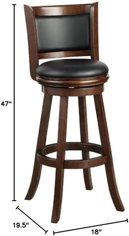 Augusta Extra Tall Bar Stool, Cappuccino