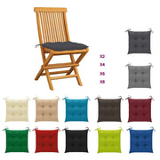 vidaXL Patio Chairs Outdoor Bistro Folding Chair with Cushions Solid Wood Teak